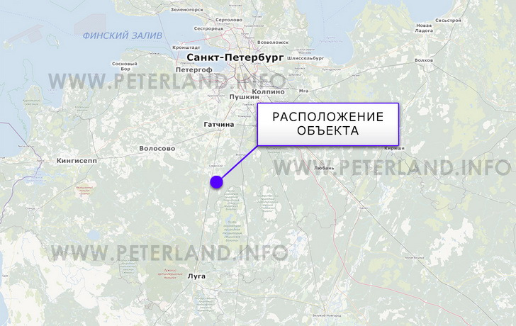 земля на Киевском шоссе Р-23 в Лужском районе на карте
