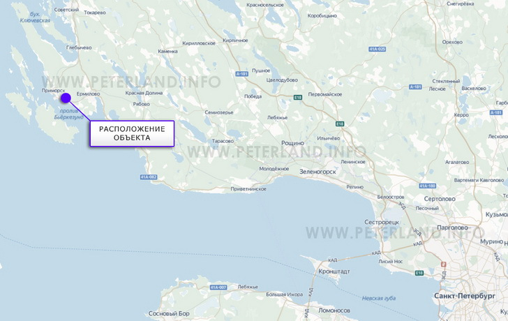 промышленный участок в Приморске на карте
